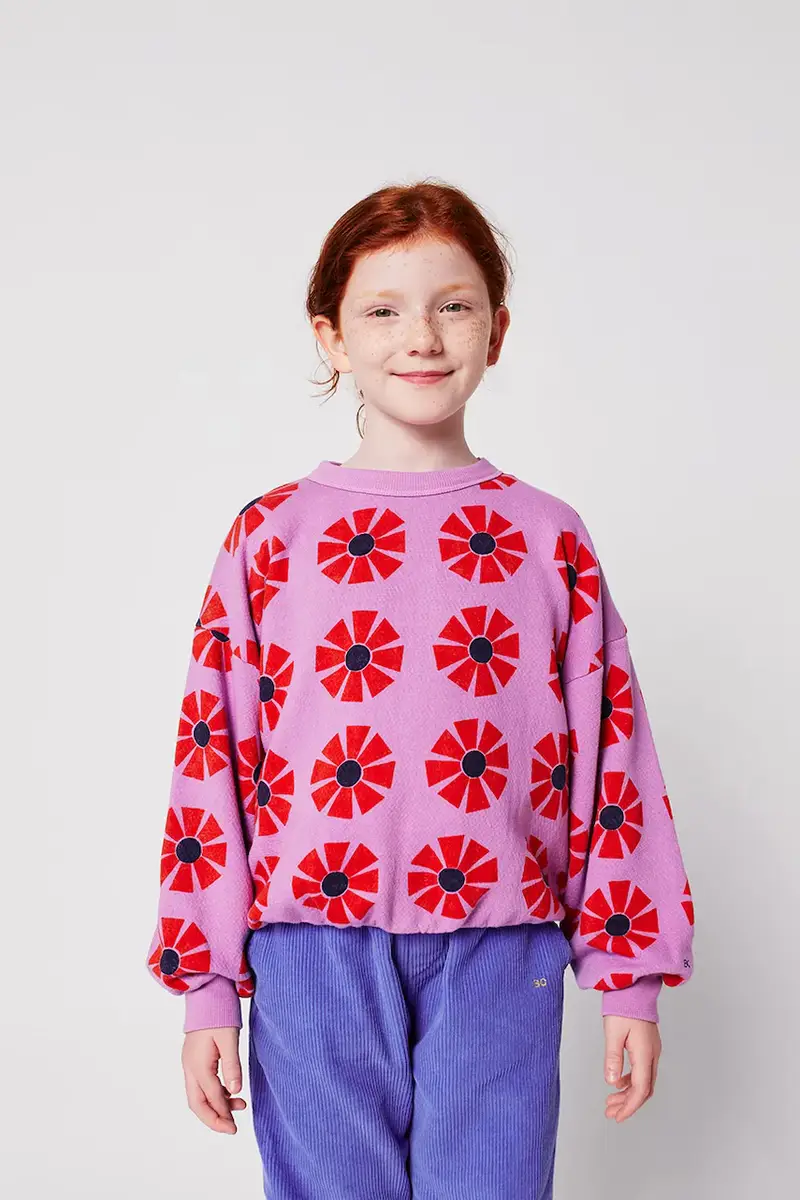 felpa in cotone bambino/a Kaleidoscope colore violetto 225AC038 miniatura 5