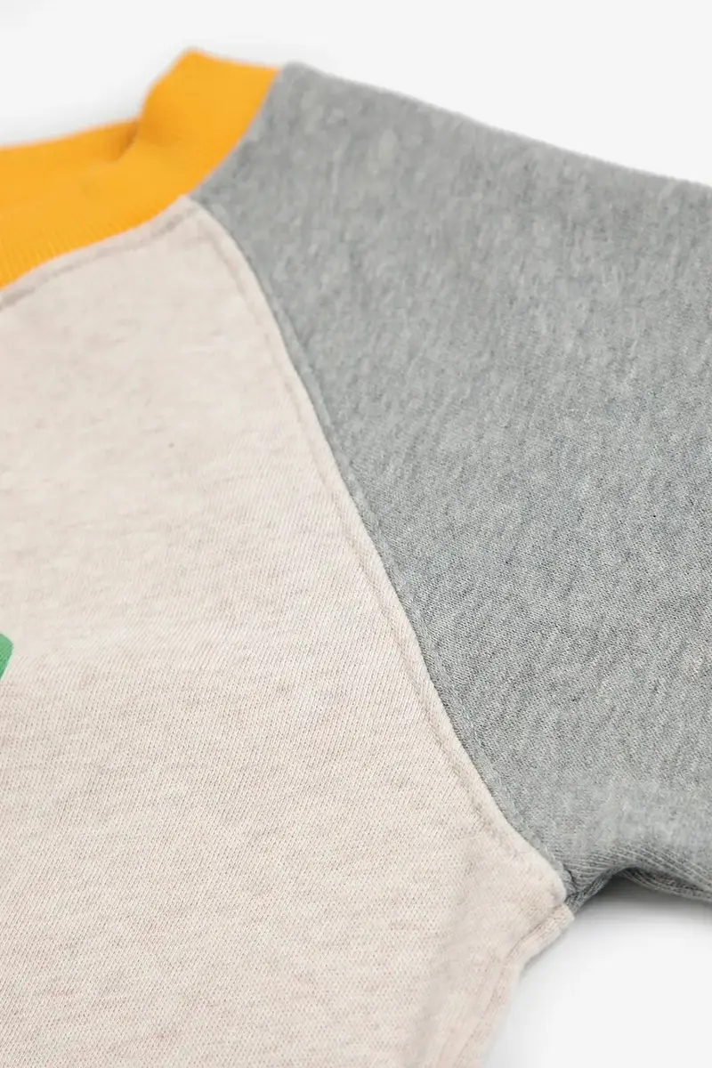 felpa in cotone bambino/a Lucky Clover colore grigio 225AC041 miniatura 4