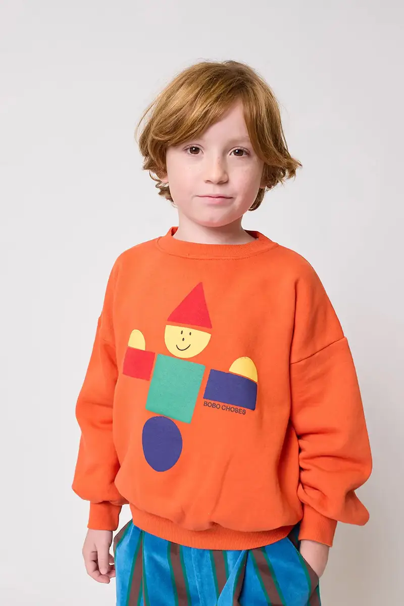 felpa in cotone bambino/a Wooden Toy Arancione