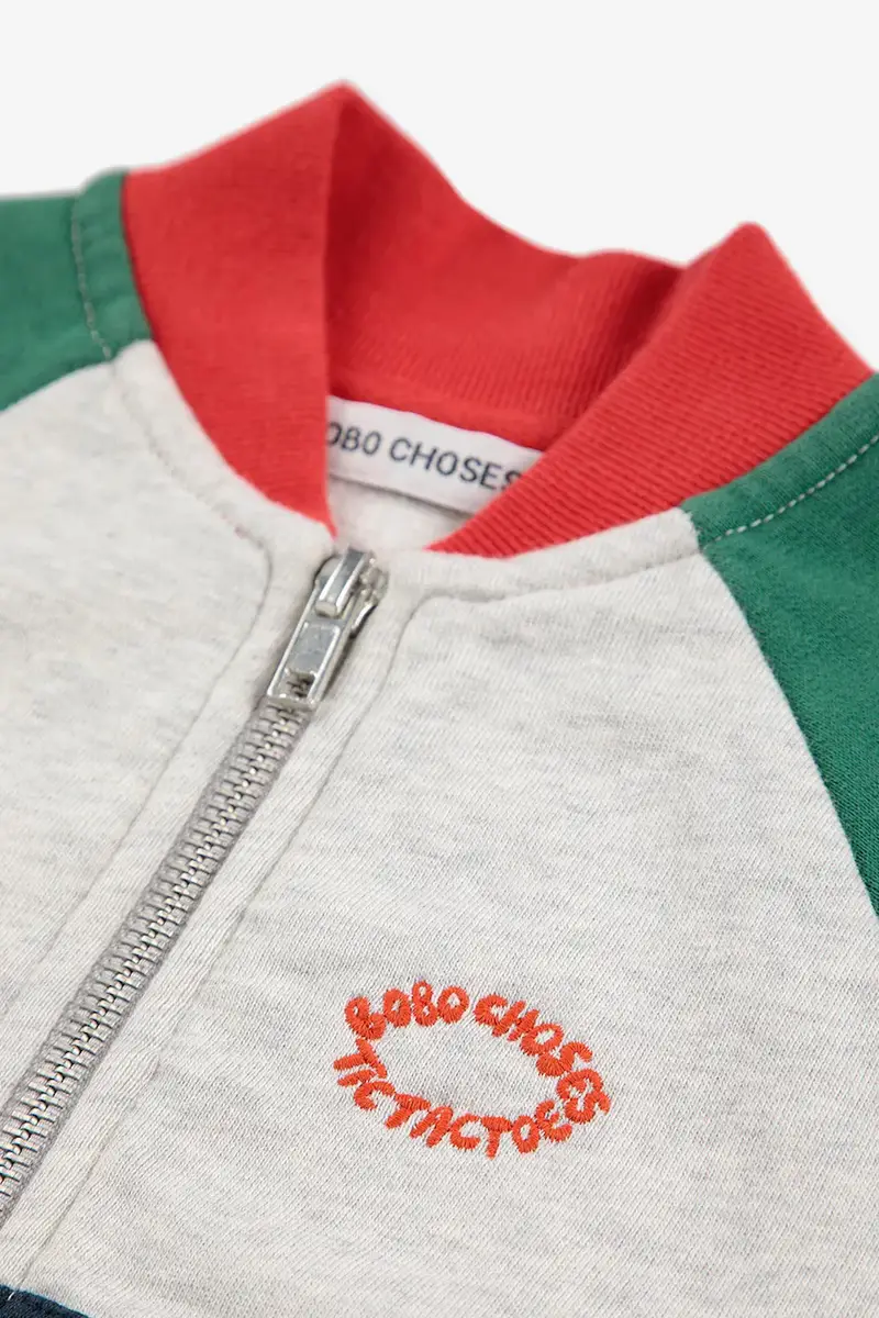 Bobo Choses Maglia neonato in cotone grigia Tic Tac Toe miniatura 4