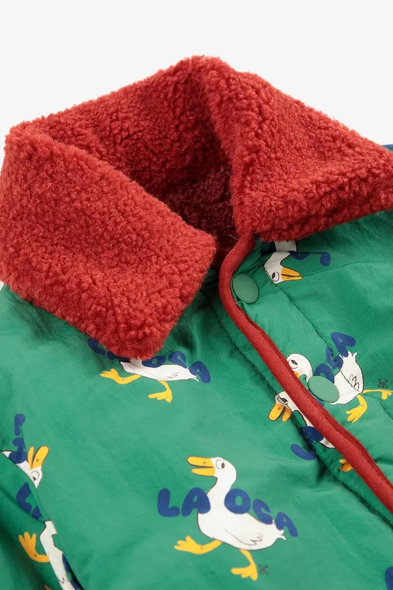 giacca a doppia faccia per neonati La Oca colore verde 225AB107 miniatura 4