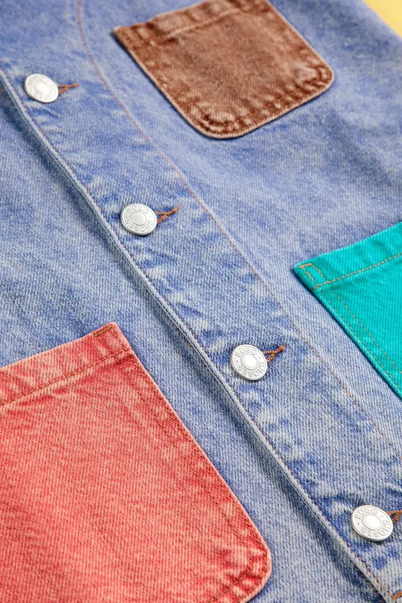 giacca jeans bambino/a colore blu 125AC106 miniatura 5