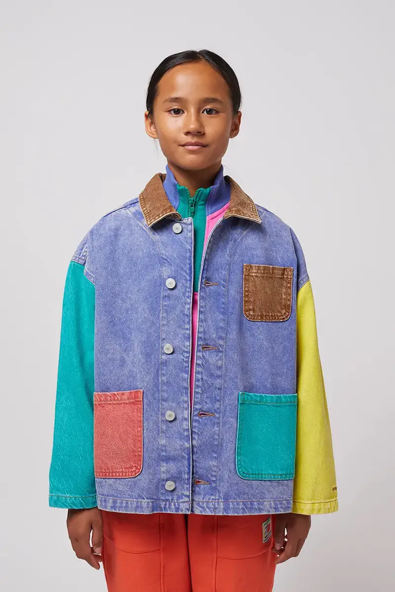 giacca jeans bambino/a colore blu 125AC106