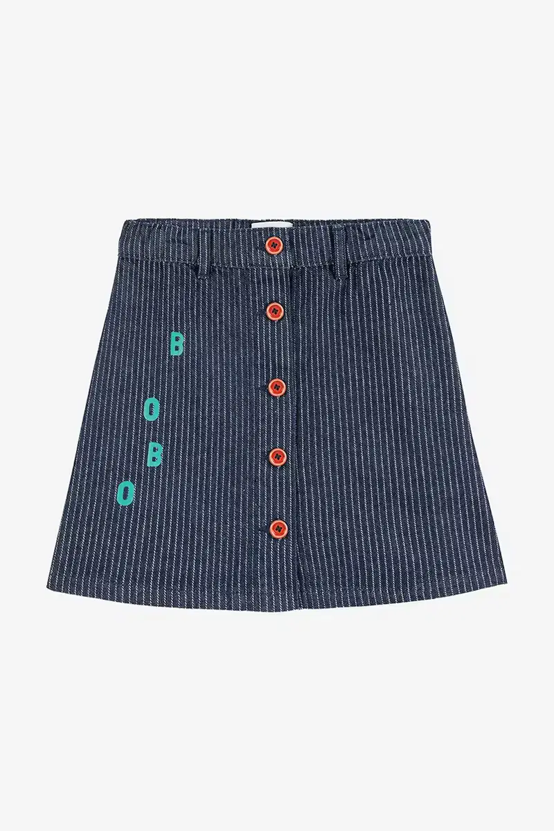 gonna di cotone bambina colore blu navy 225AC097 miniatura 2