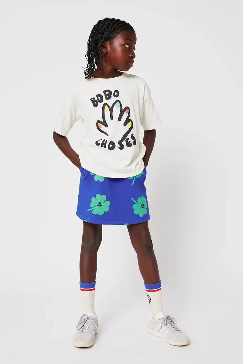 gonna di cotone bambina Lucky Clover colore blu 225AC104