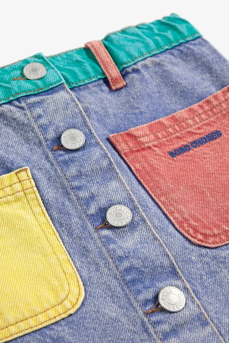 gonna jeans bambino colore blu 125AC072 miniatura 4