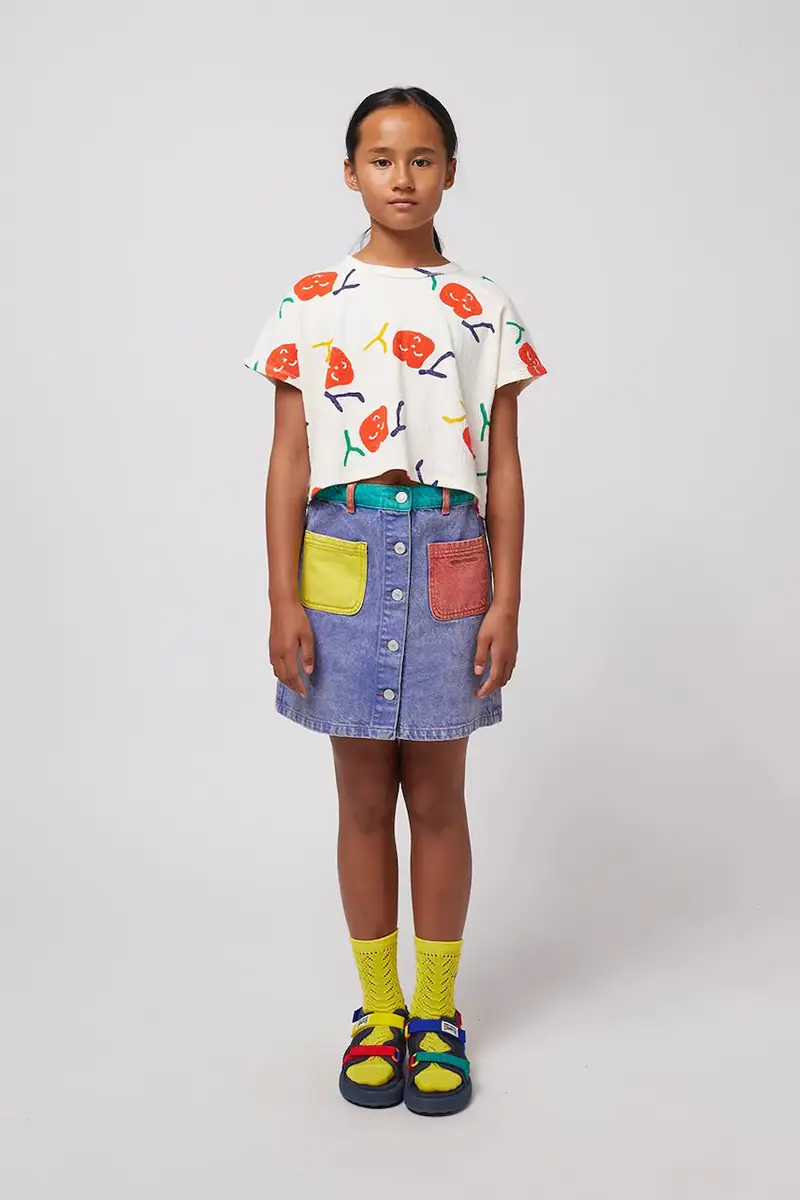 gonna jeans bambino colore blu 125AC072