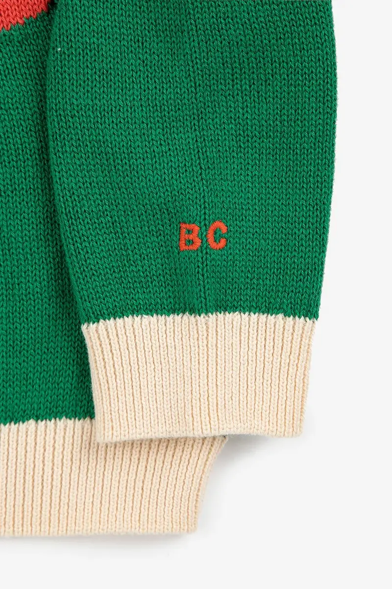 maglione in cotone noenati Race Car Verde miniatura 2