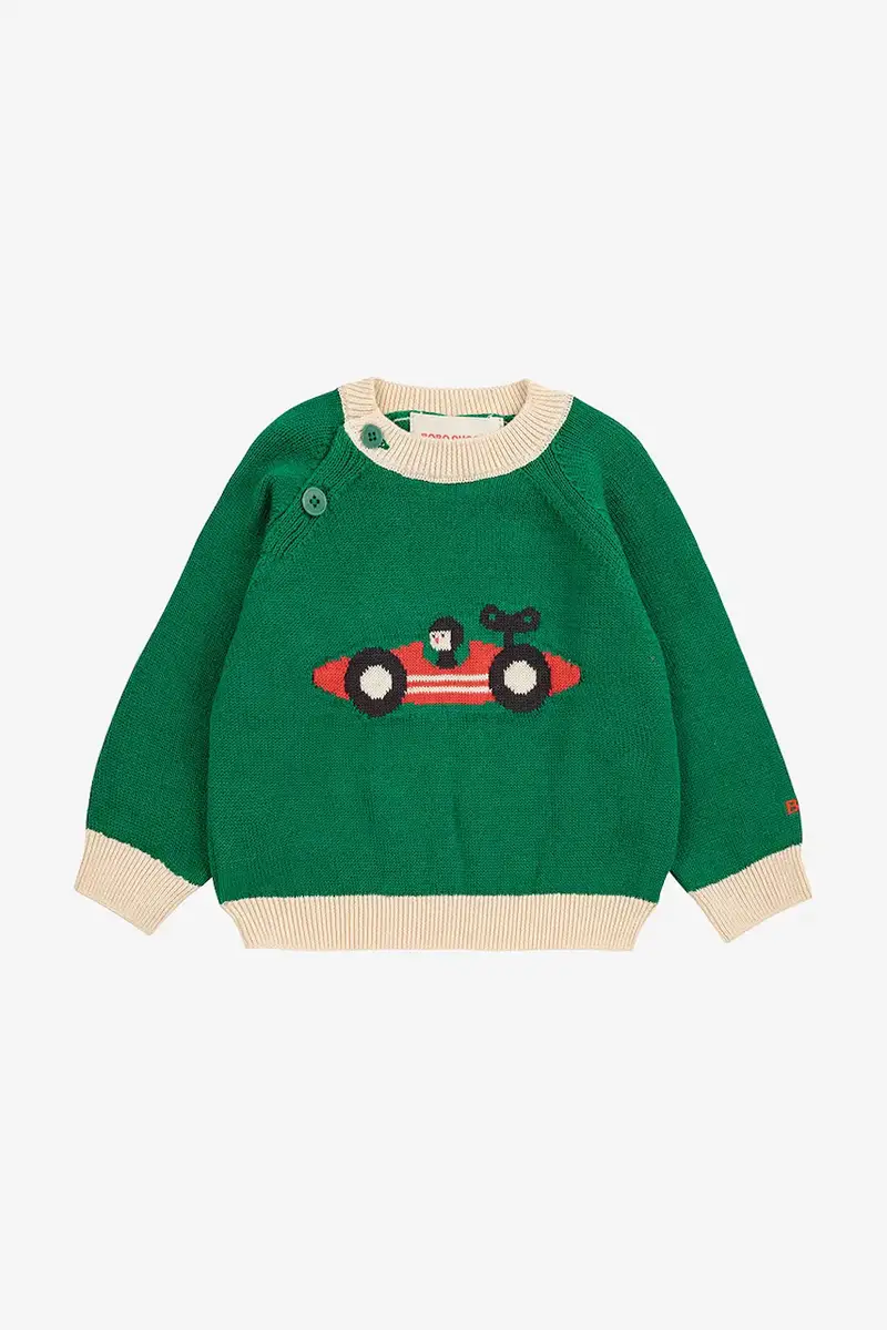 maglione in cotone noenati Race Car Verde