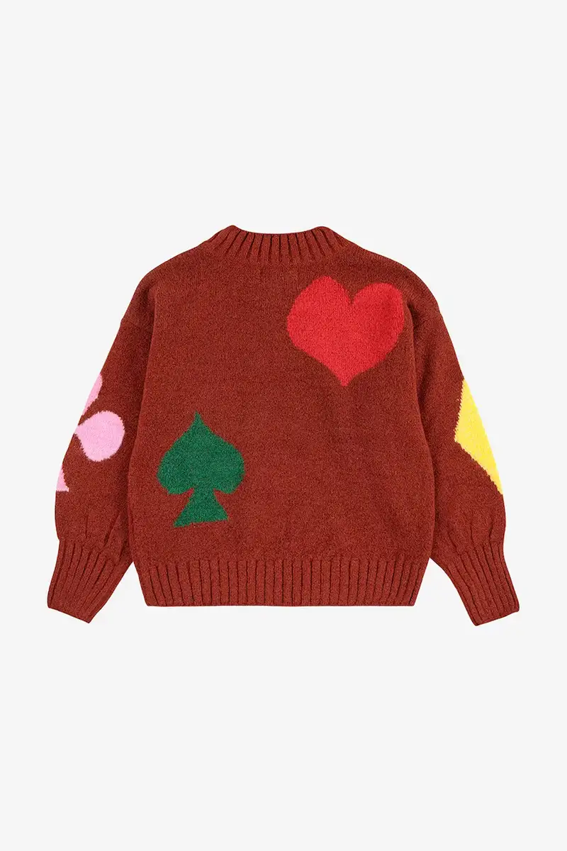 maglione per bambini con misto lana Bobo Joker colore granata 225AC112 miniatura 3