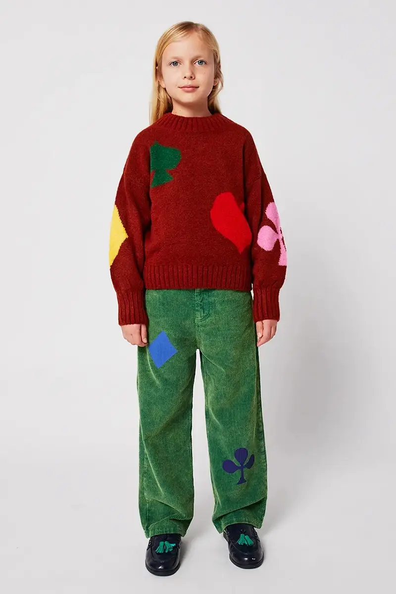 maglione per bambini con misto lana Bobo Joker colore granata 225AC112 miniatura 5