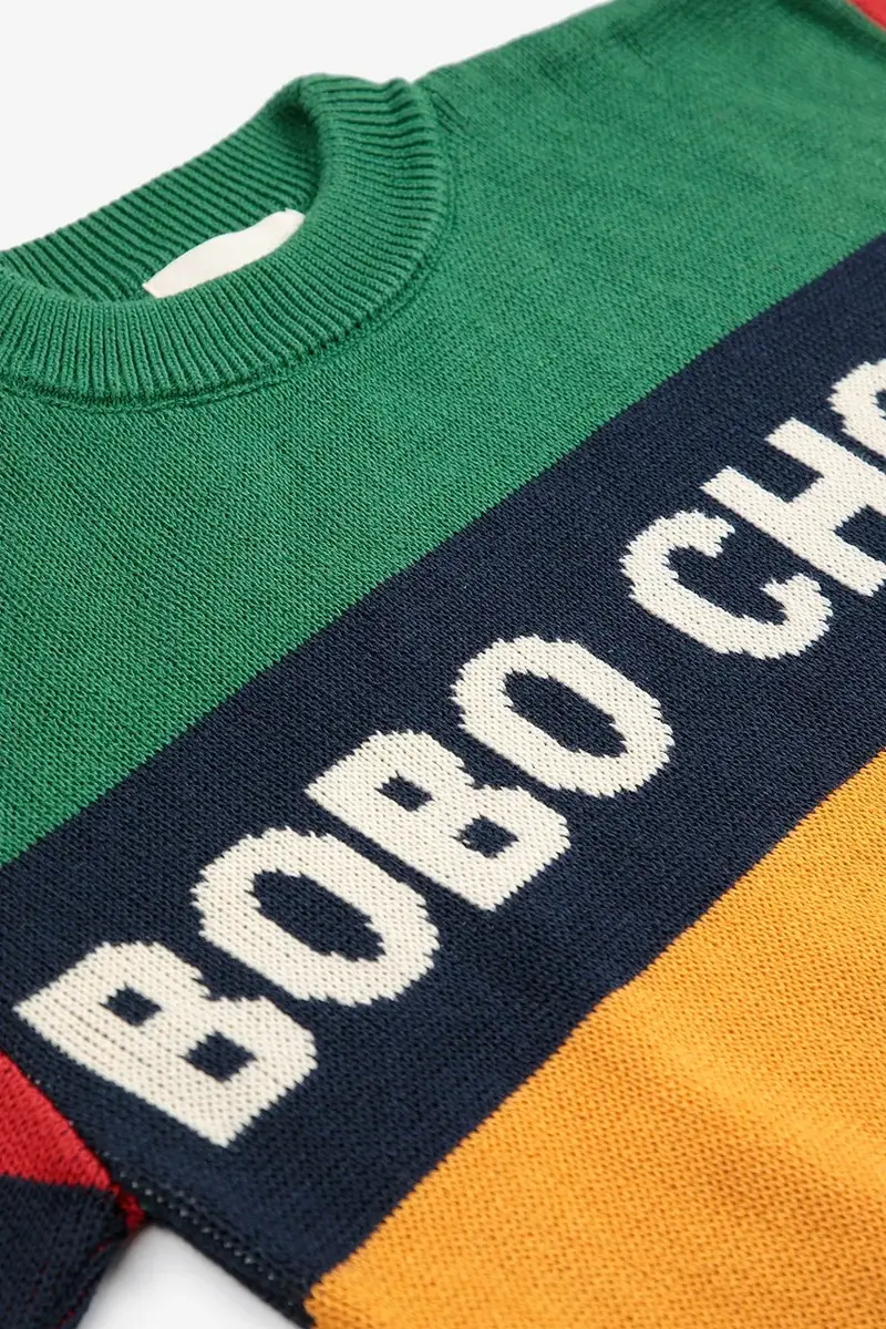 maglione per bambini con misto lana colore giallo 225AC109 miniatura 3