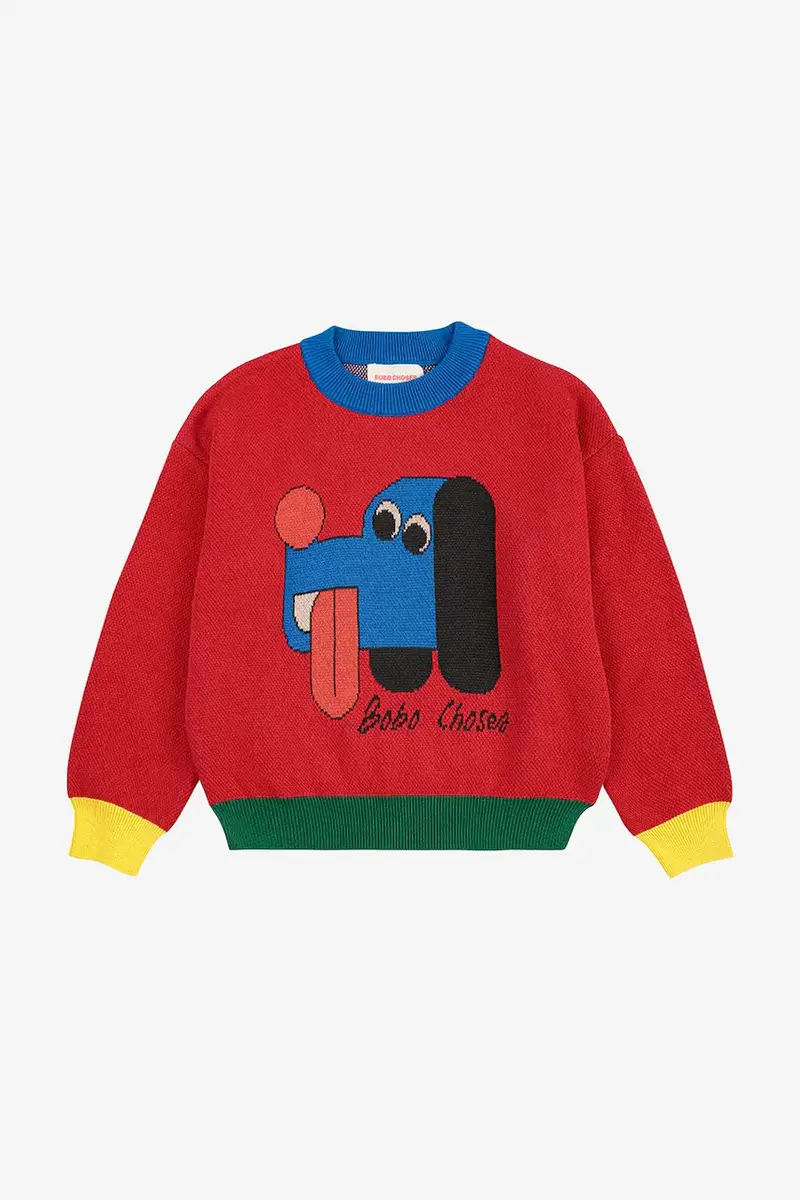 maglione per bambini con misto lana Doggy Mate Rosso miniatura 2