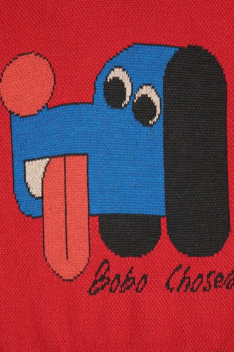 maglione per bambini con misto lana Doggy Mate Rosso miniatura 3