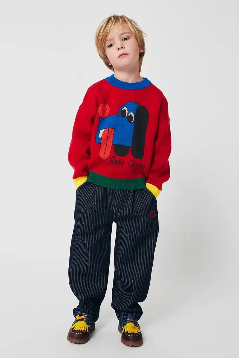 maglione per bambini con misto lana Doggy Mate Rosso miniatura 4