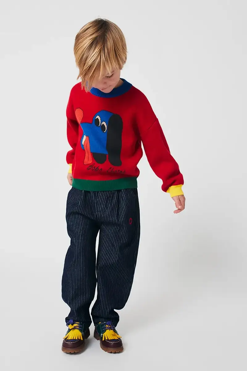maglione per bambini con misto lana Doggy Mate Rosso miniatura 5