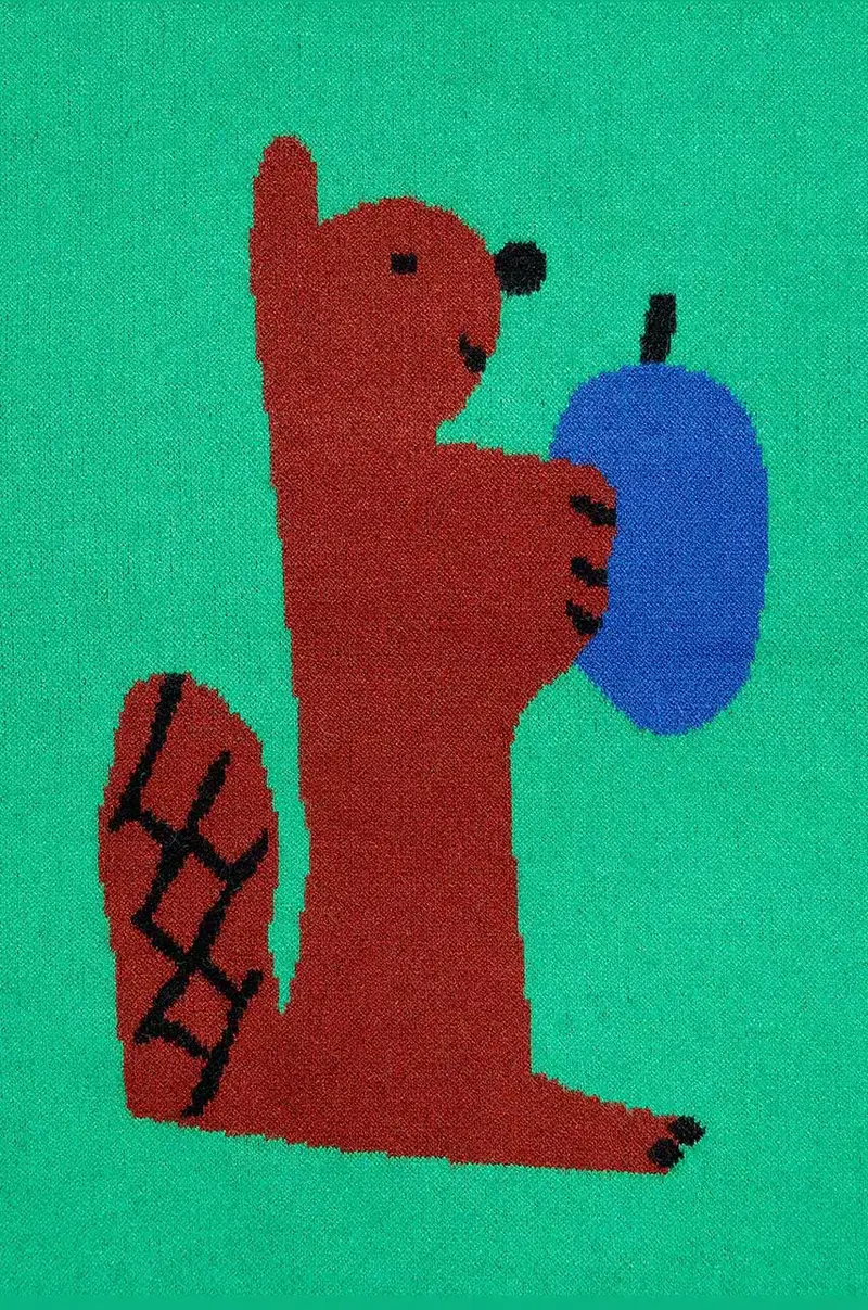 maglione per bambini Hungry Squirrel colore verde 224AC117 miniatura 3