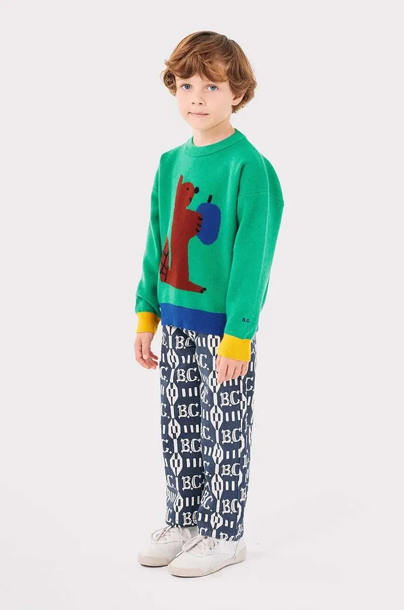 maglione per bambini Hungry Squirrel colore verde 224AC117 miniatura 5