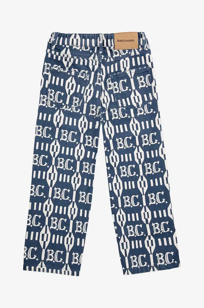 pantaloni tuta in cotone bambino/a Blu navy miniatura 3