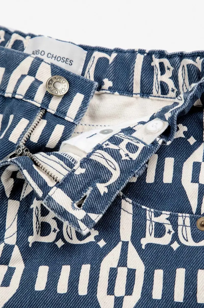 pantaloni tuta in cotone bambino/a Blu navy miniatura 5