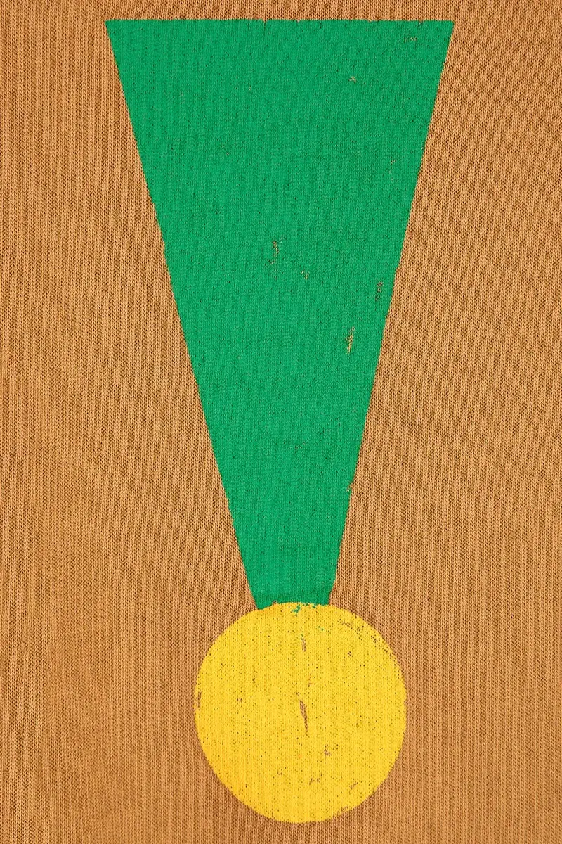 pantaloni tuta in cotone bambino/a Chess Pawn colore marrone 225AC068 miniatura 4