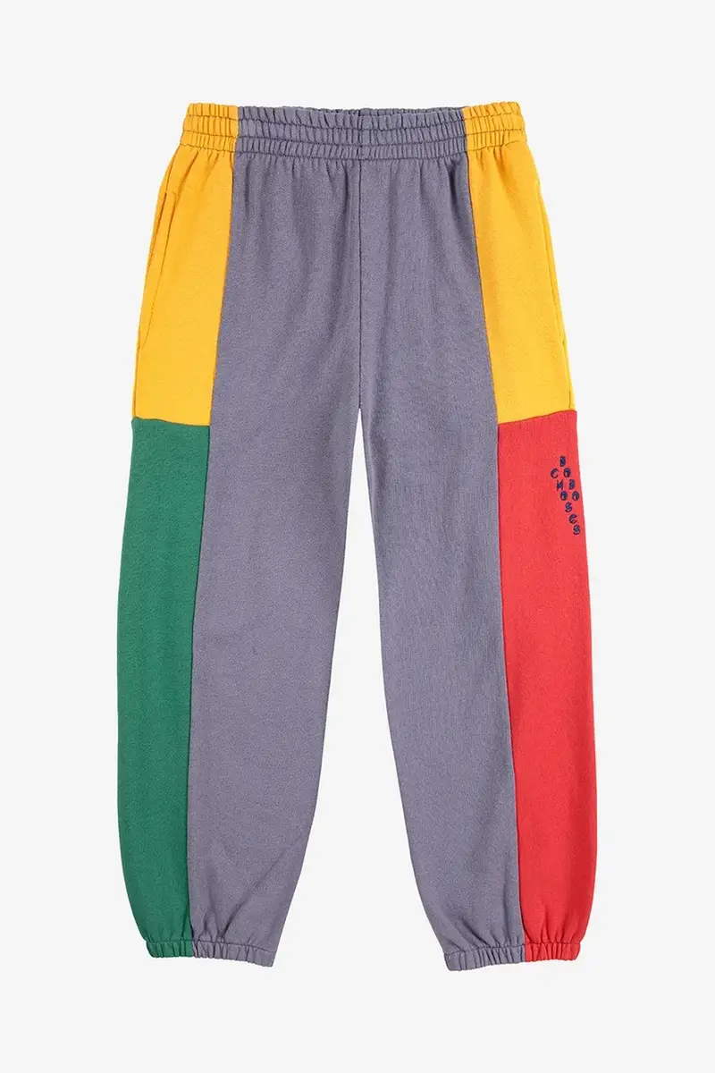 pantaloni tuta in cotone bambino/a colore grigio 225AC138 miniatura 2