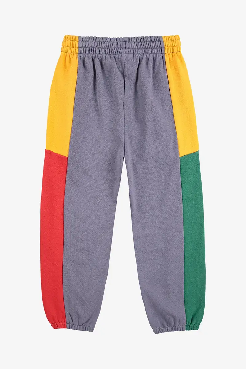 pantaloni tuta in cotone bambino/a colore grigio 225AC138 miniatura 3