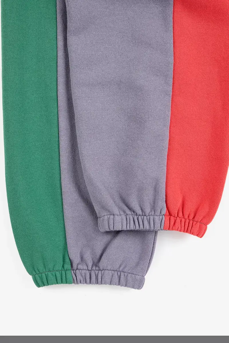 pantaloni tuta in cotone bambino/a colore grigio 225AC138 miniatura 4