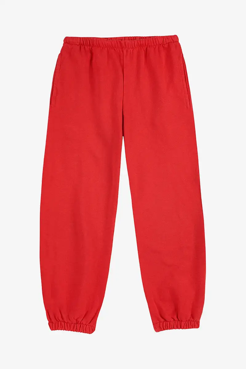 pantaloni tuta in cotone bambino/a Curve colore rosso con applicazione 225AC066 miniatura 2