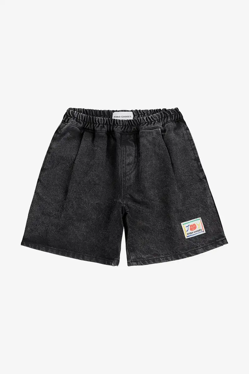 shorts di lana bambino/a Smiling colore nero 125AC058 miniatura 2