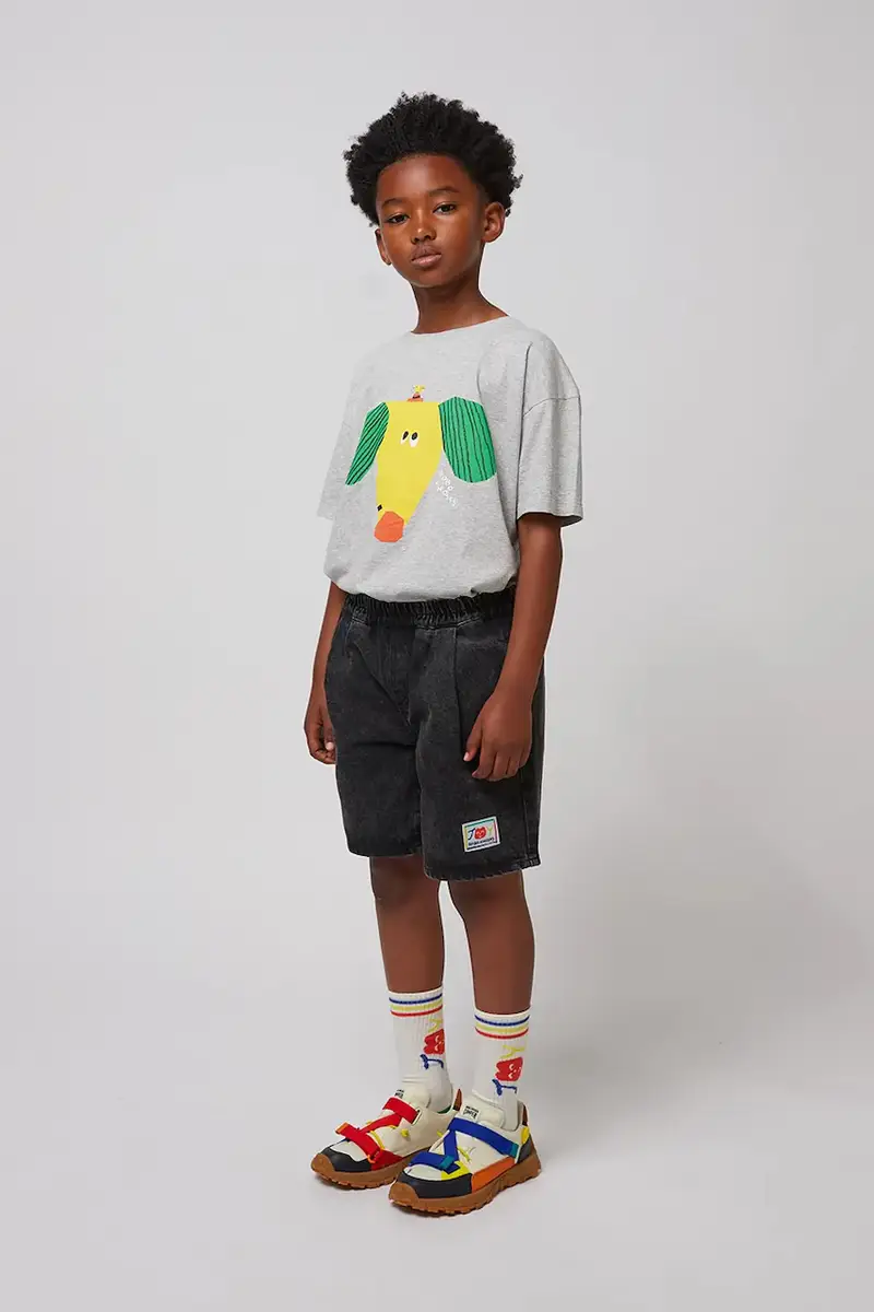 shorts di lana bambino/a Smiling colore nero 125AC058