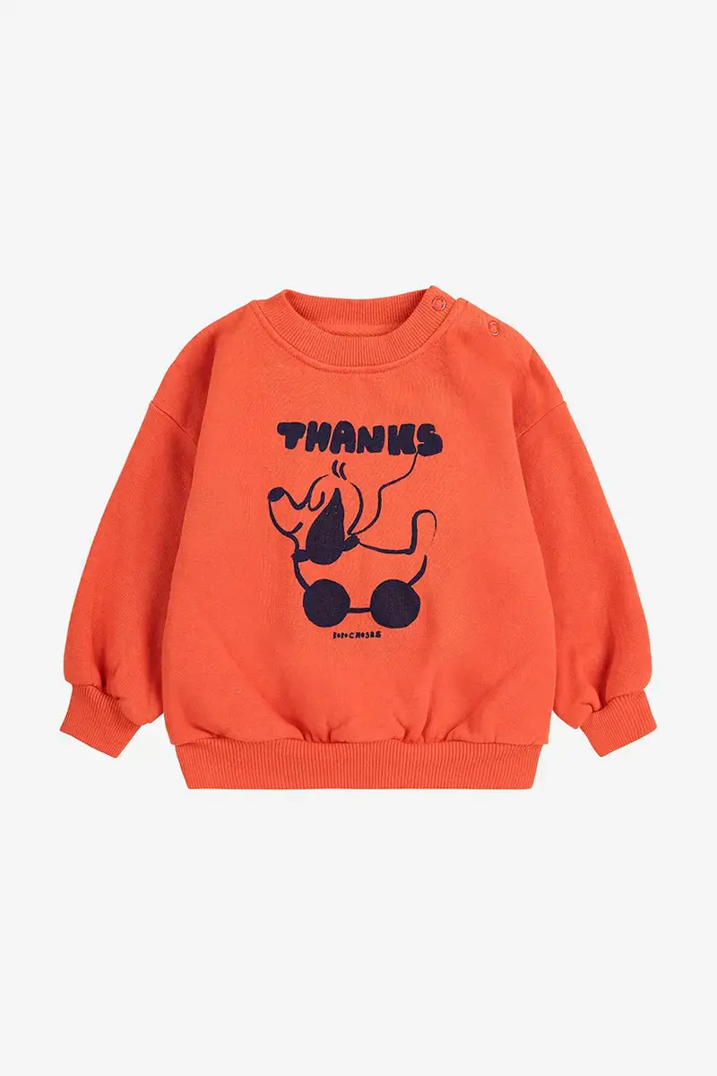 tuta in cotone da neonato Rolling Dog Arancione miniatura 3