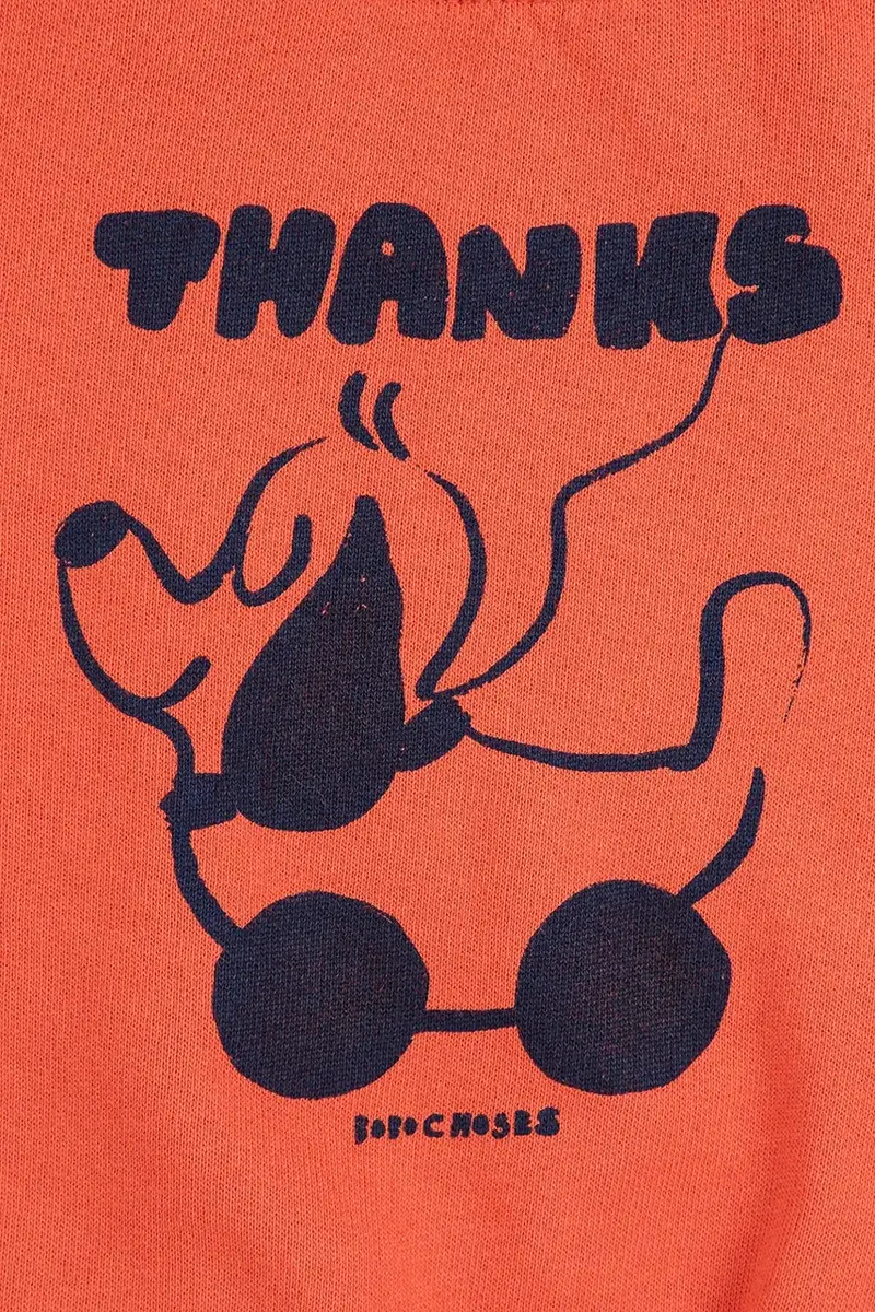 tuta in cotone da neonato Rolling Dog Arancione miniatura 5