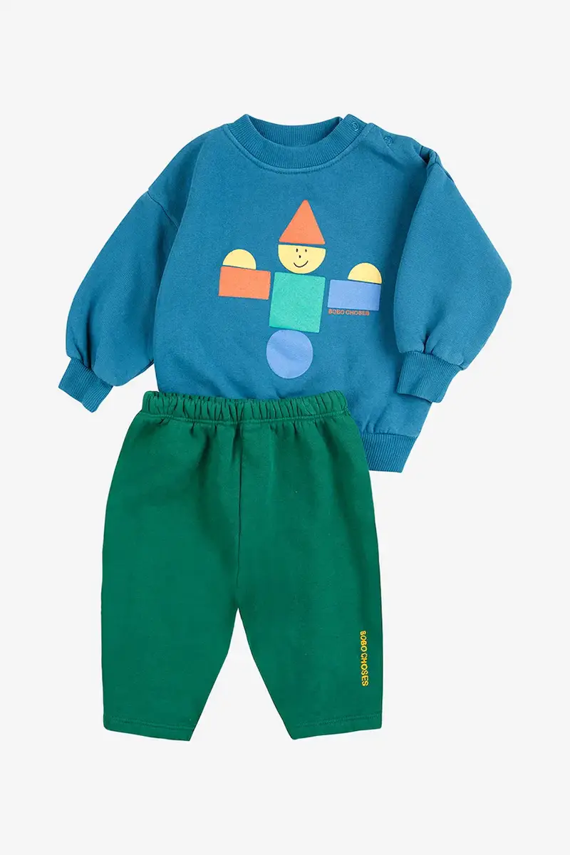 tuta neonato/a Wooden Toy Blu miniatura 2