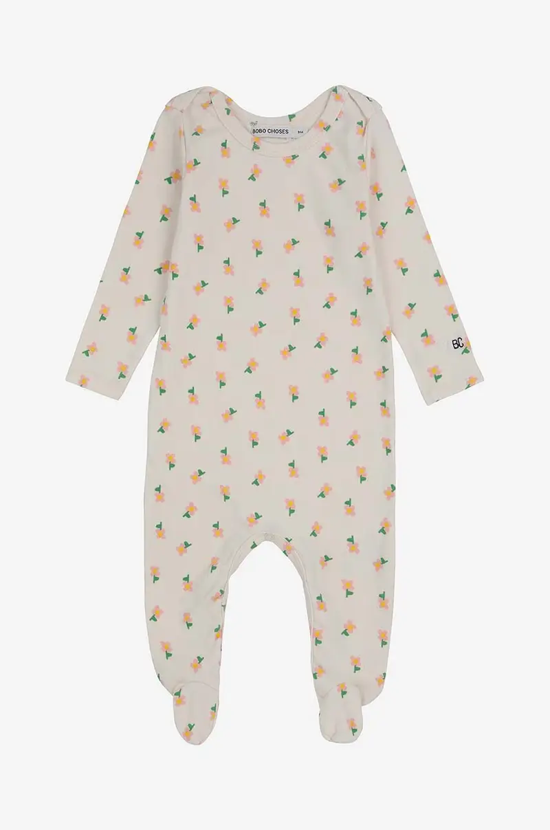 tuta neonato in lana Pansy Flower Violetto miniatura 3