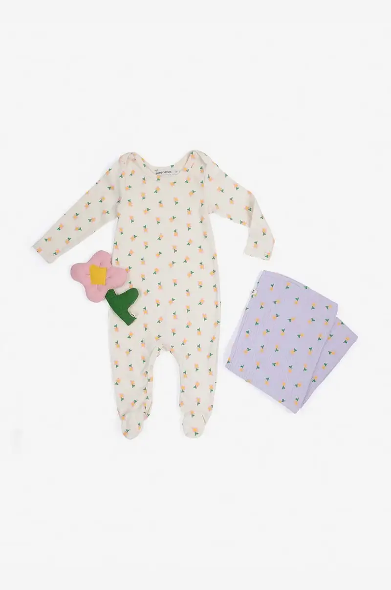 tuta neonato in lana Pansy Flower Violetto