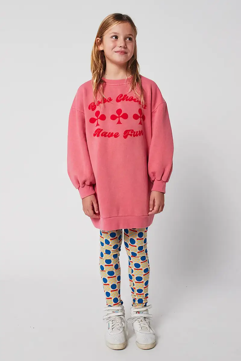 vestito di cotone bambina Have Fun colore rosa 225AC087