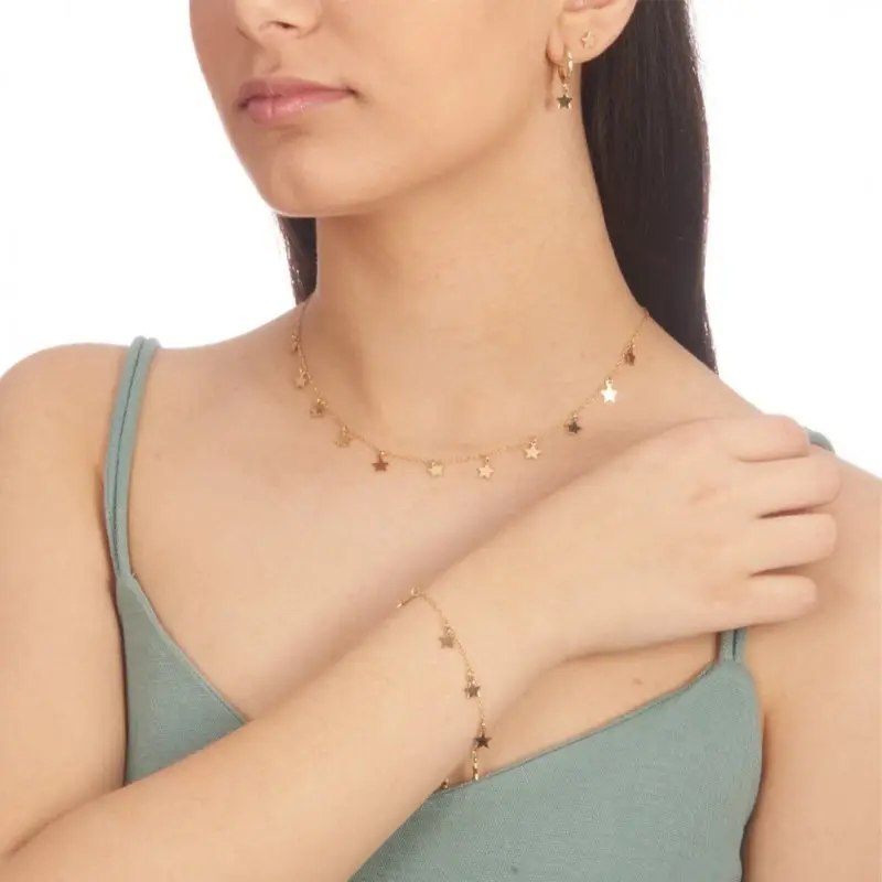 Bracciale Placcato Oro Giallo Con Stelle - Boccadamo miniatura 2