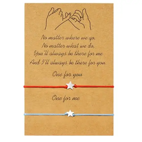 BOCHOI 2 Pezzi Braccialetti Amico Set Braccialetto Amicizia Braccialetto Stella Braccialetti di Coppia Abbinati per