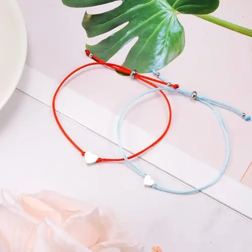 BOCHOI Bracciale Amicizia Coppia Cuore Madre-Figlia Per Signora, Ragazza, Bambino, Amica, Amante miniatura 3