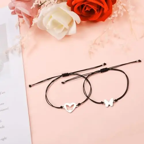 BOCHOI Braccialetto dell'amicizia Pinkie Promise, braccialetto di coppia, regalo per sorelle, mamme, figlie, amiche del miniatura 3