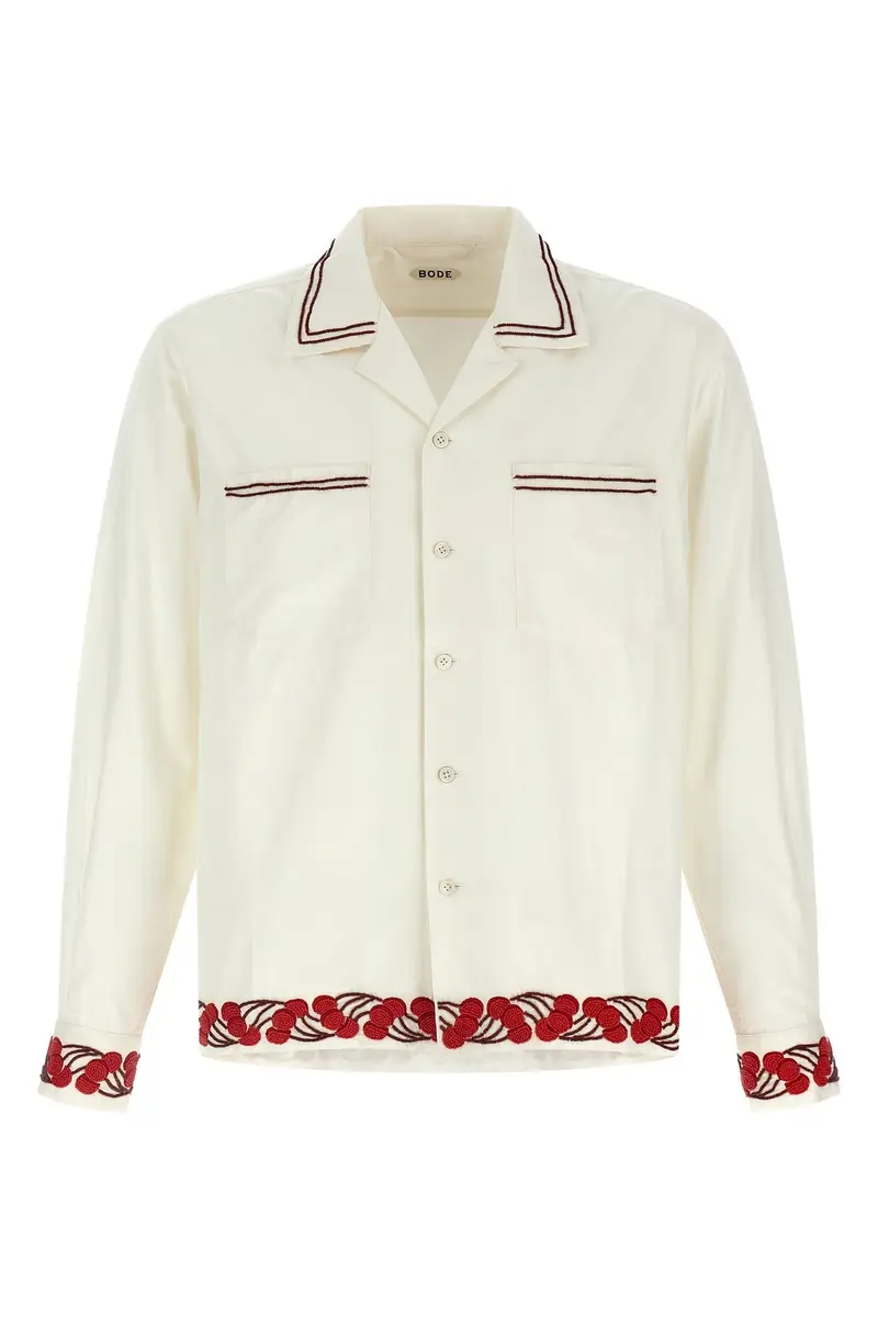 Camicia Cherry Lane Beaded Bianco