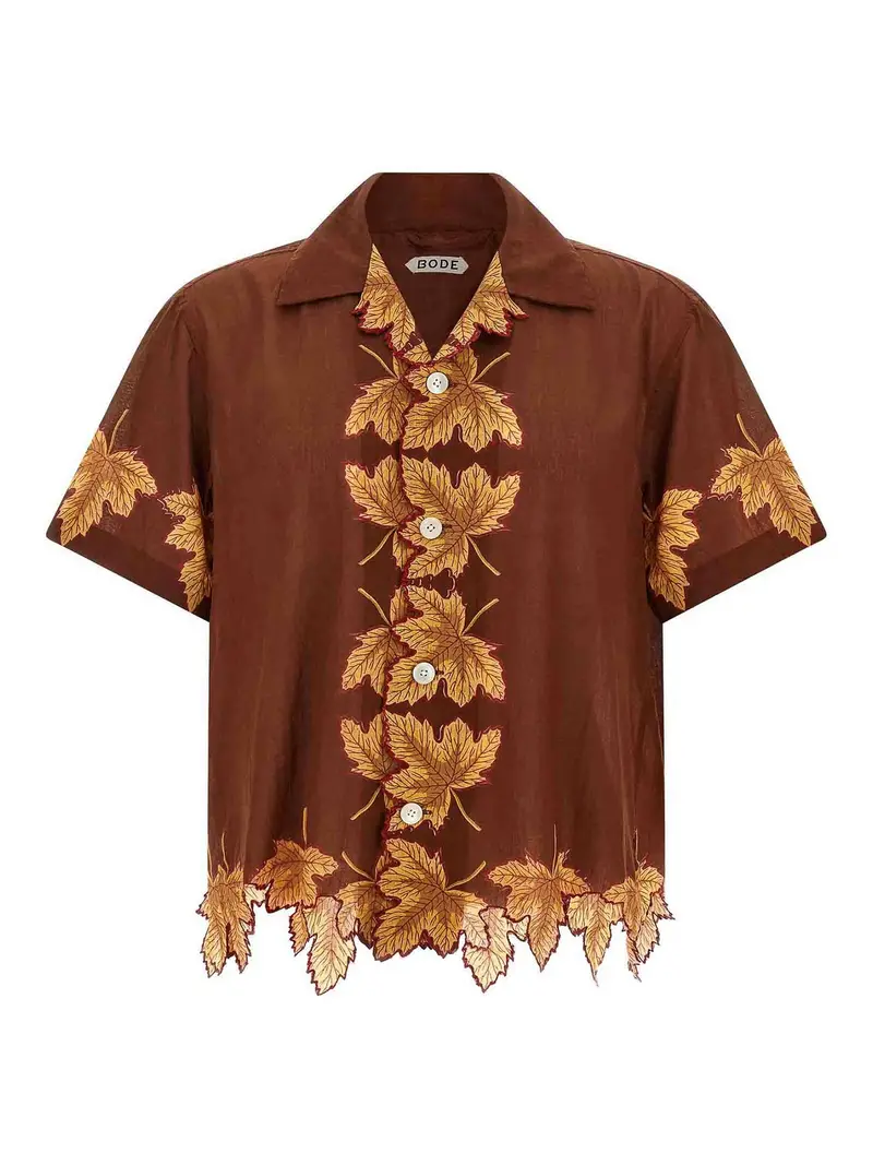 Camicia da pavimento del raccolto Marrone