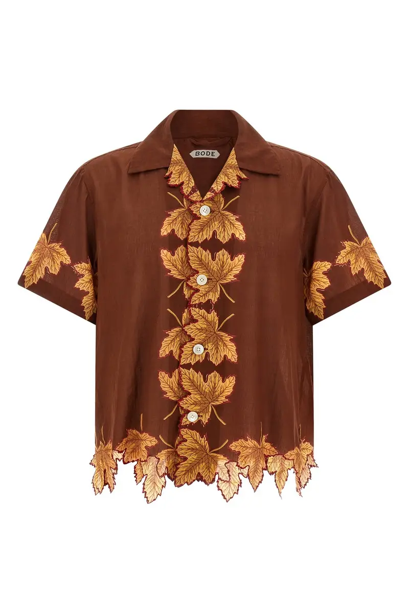 Camicia 'Harvest Floor' Marrone