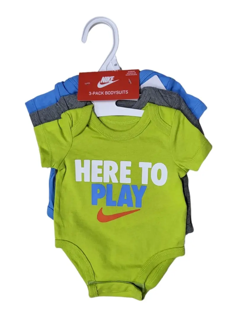 Body bambino nike verbiage 3 pezzi bodysuit 60% cotone 40% poliestere-56j548-eb5 |  Nike