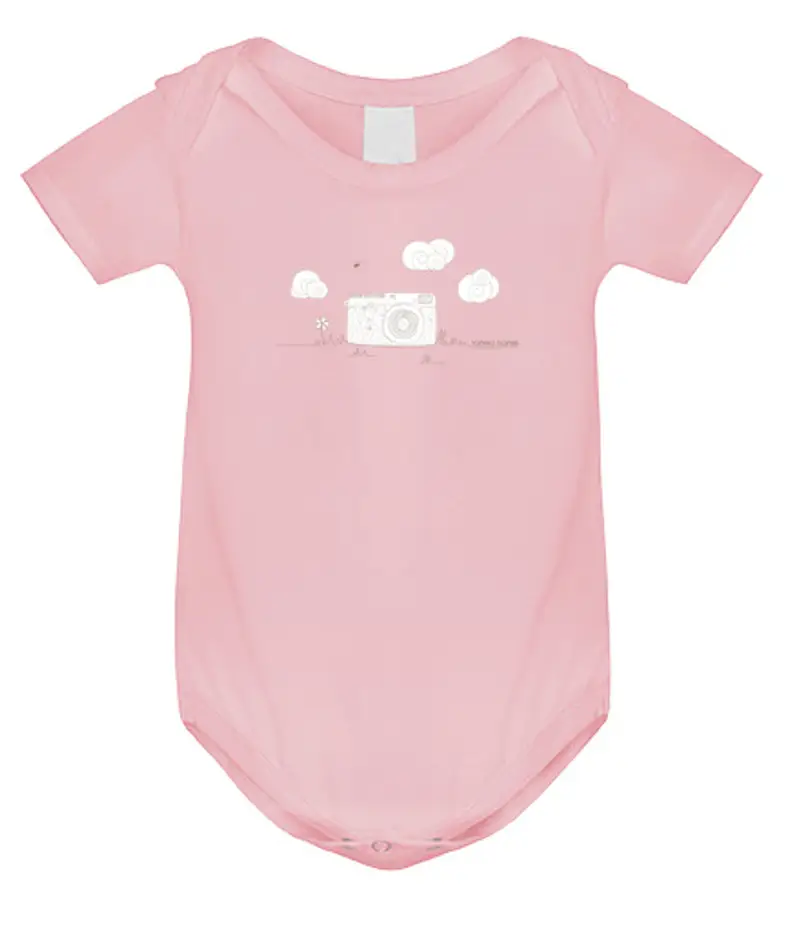 Body neonato corpo del bambino, rosa, macchina fotografica, foto, vintage