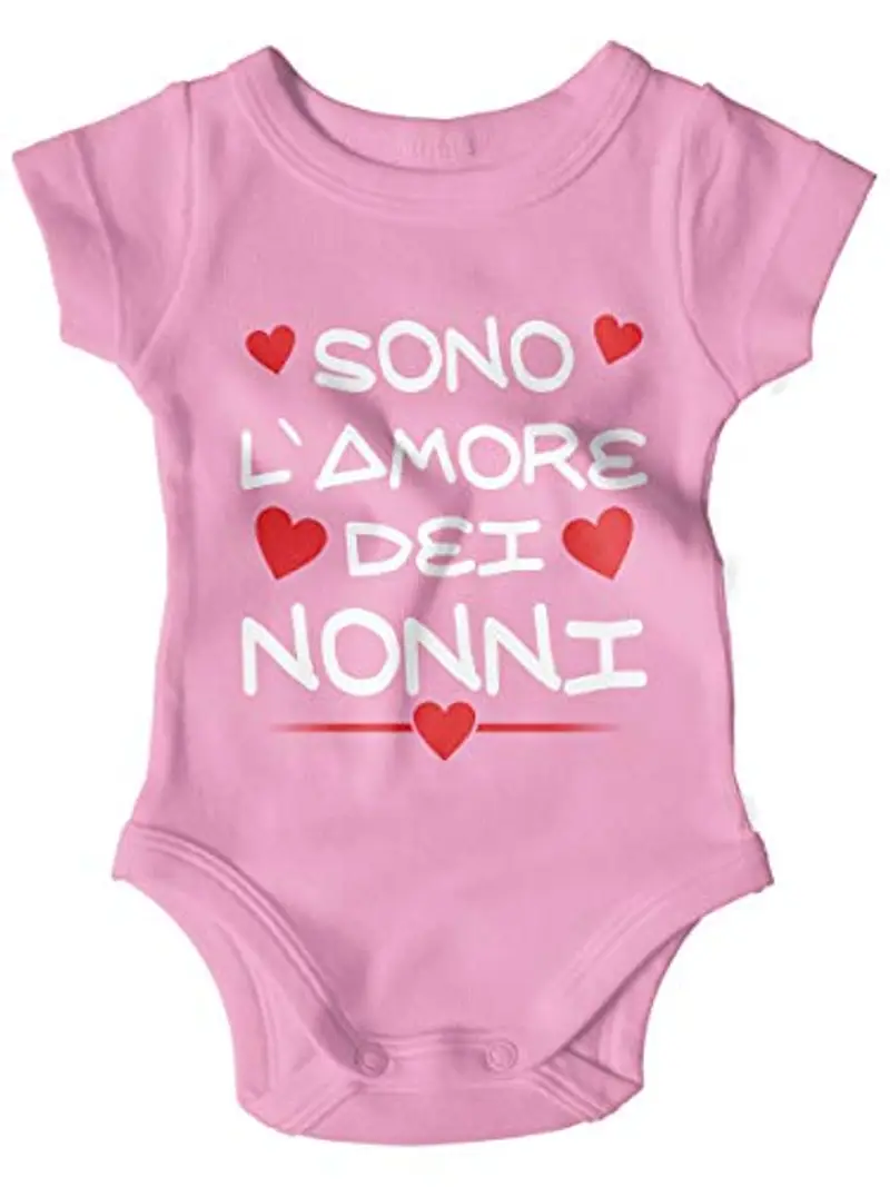 Body Neonato Divertente Sono L'Amore dei Nonni Bodino Manica Corta Idea Regalo Nascita Tutina Neonato Bimbo Bimba