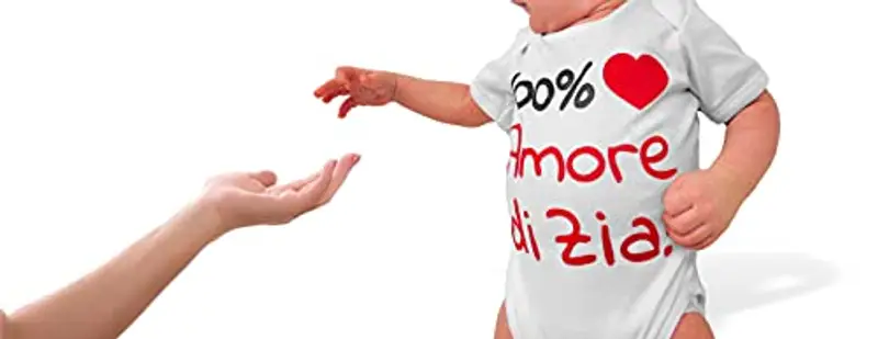 body per neonati cotone frase 100% amore di zia manche corte o in caldo cotone manica lunga set con bavetta cappello e miniatura 2