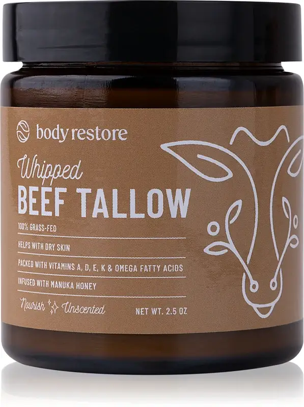 Whipped Beef Tallow Balm Unscented crema nutriente corpo senza profumazione 71 g