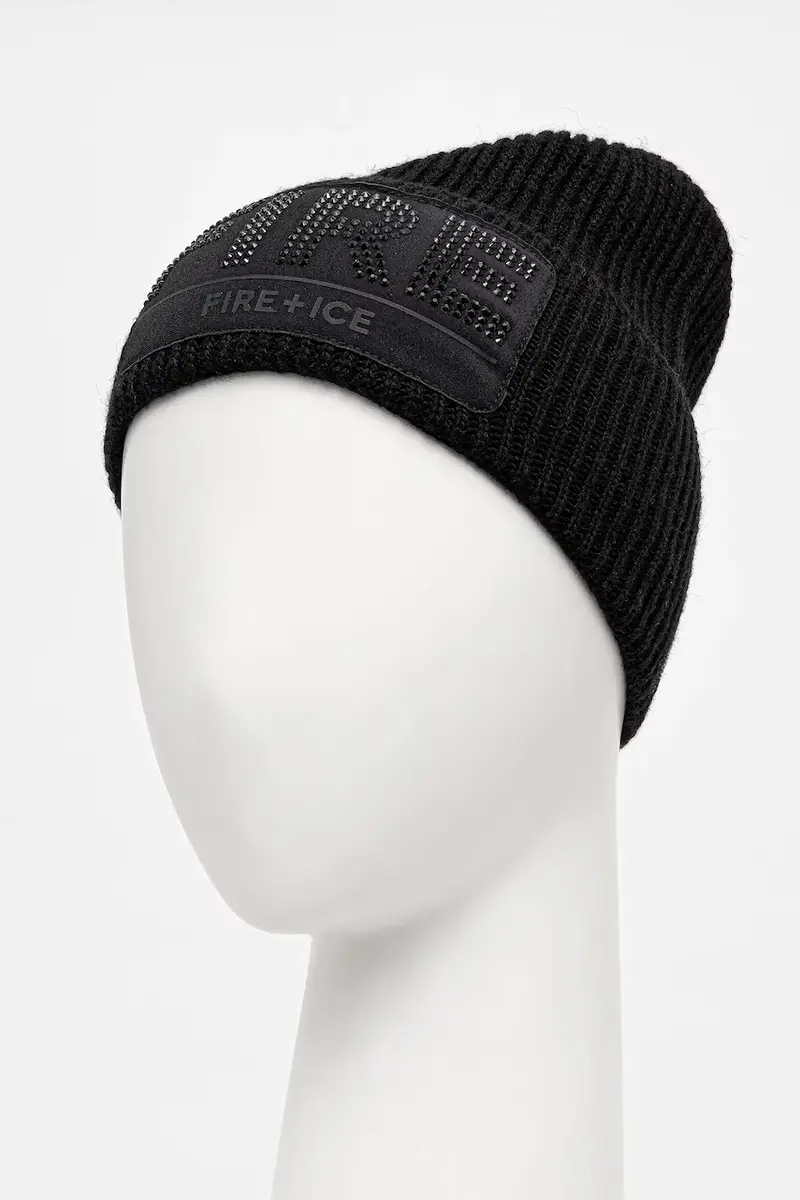 cappello con aggiunta di cachemire ANELI Nero miniatura 2